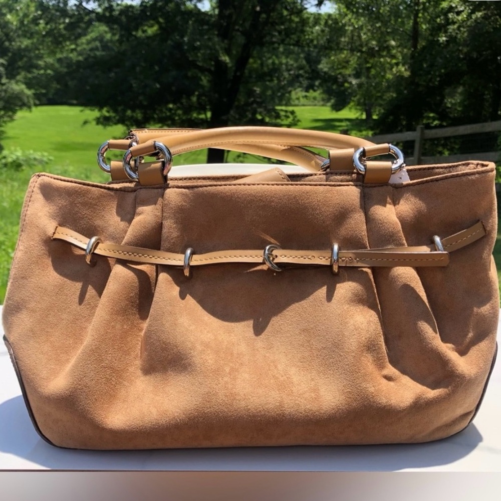 Elegant Tan Suede Women's Bag